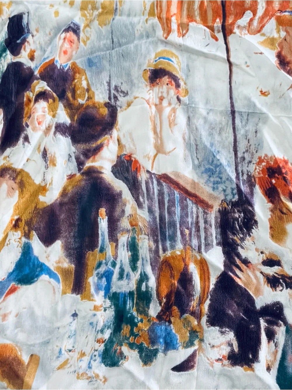 Impressionist inspired silk scarf